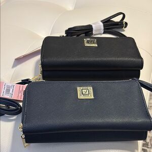 Stone Mountain Accessories Black OR Navy Blue Crossbody Wallet Bag YOUR CHOICE